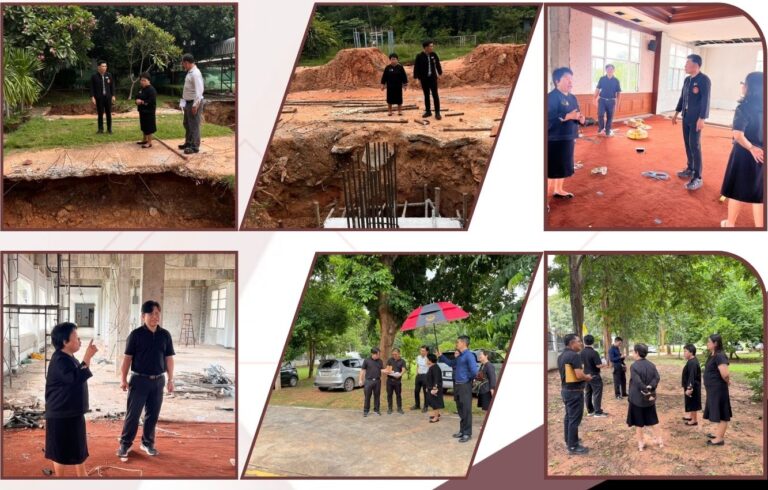 ผู้ตรวจเงินแผ่นดิน และ รองผู้ตรวจเงินแผ่นดิน สตภ.7 ลงพื้นที่ตรวจติดตามการปฏิบัติงานตามสัญญาจ้างโครงการก่อสร้าง ของ สตภ.7
